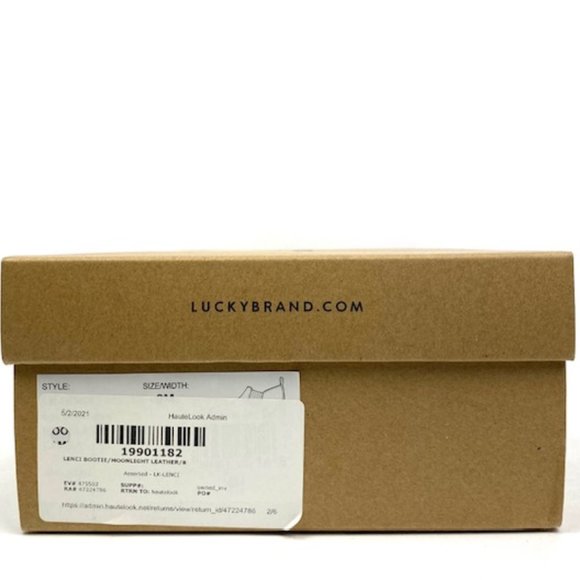New Lucky Brand Lenci Moonlight Leather Ankle Bootie Size 8 - Picture 12 of 12